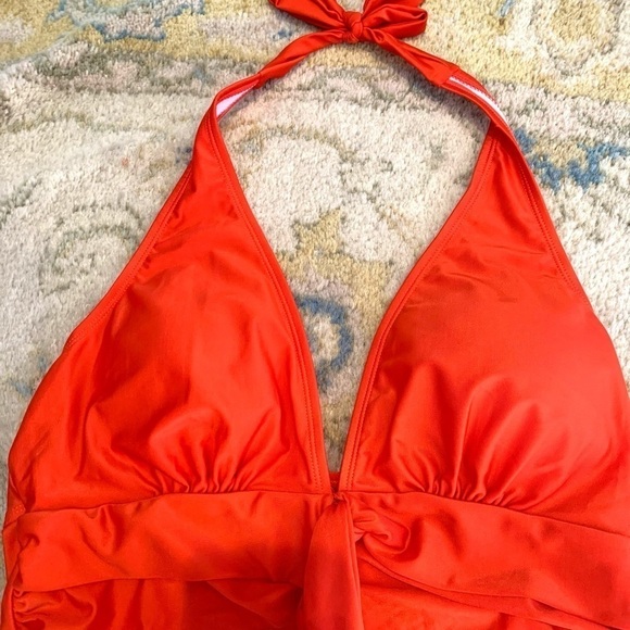 🎉HP🎉Rumi Como,Vibrant Orange,Halter Swimsuit,Beautiful,Excellent Condition,2XL - Picture 8 of 9